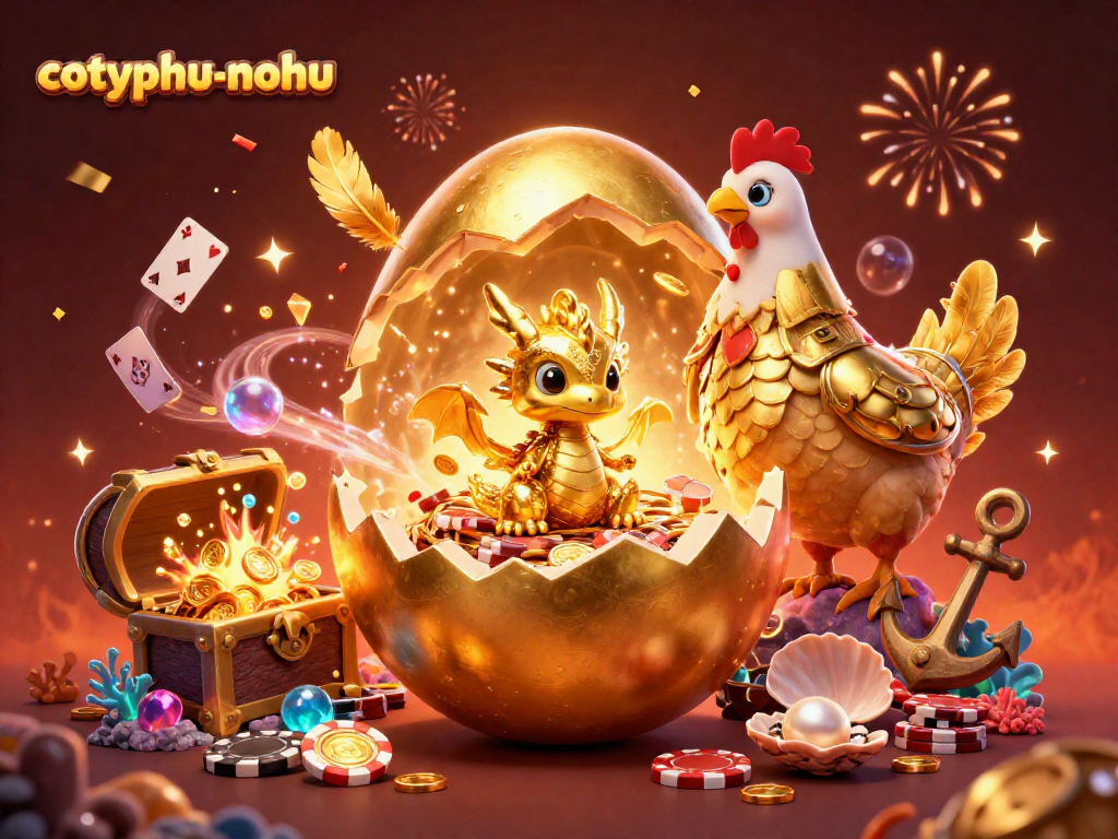 Engage in thrilling gameplay at cotyphu-nohu with a gold dragon on poker chips, celebrating wins.