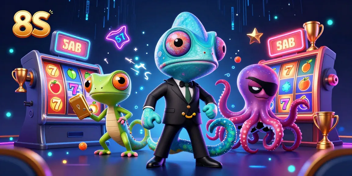 Experience excitement with 8S in this vibrant casino scene featuring dynamic gaming action.