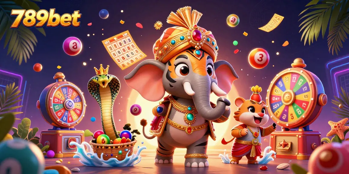 Experience thrilling gaming action with 789bet's vibrant 3D illustration of an ornate maharaja and casino elements.
