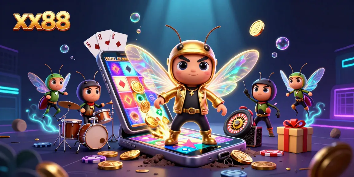 Experience the excitement of xx88 with vibrant casino-themed characters and dynamic game elements.