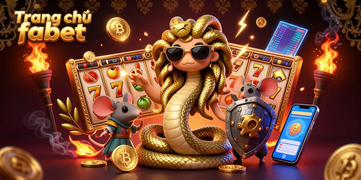 Win exciting jackpots on Trang chủ fabet while enjoying vibrant Greek mythology-themed casino illustration.