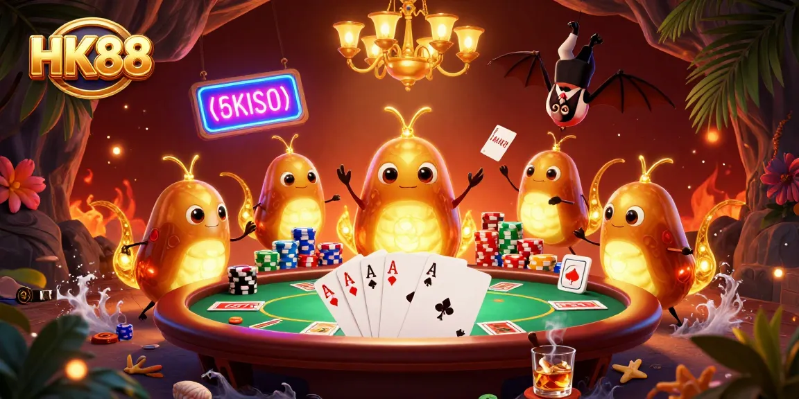 Experience HK88 with glowworms lighting up a vibrant cave casino scene in vivid detail.
