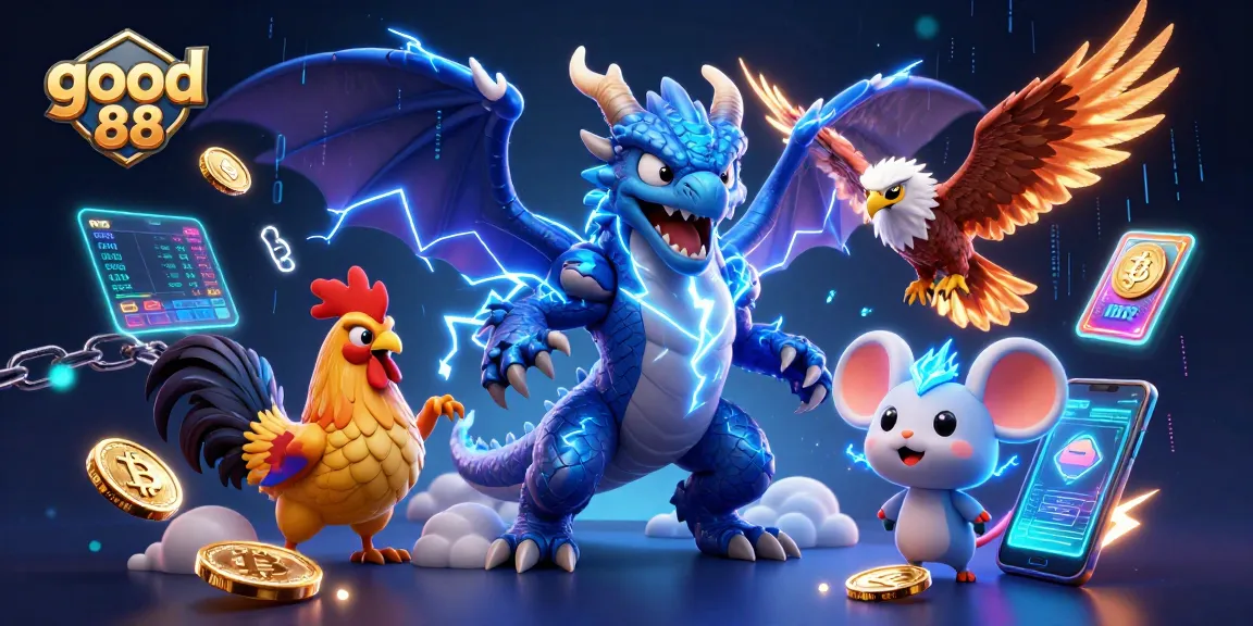 Experience exhilarating gambling with good 88, featuring electrifying characters in a dynamic casino scene.