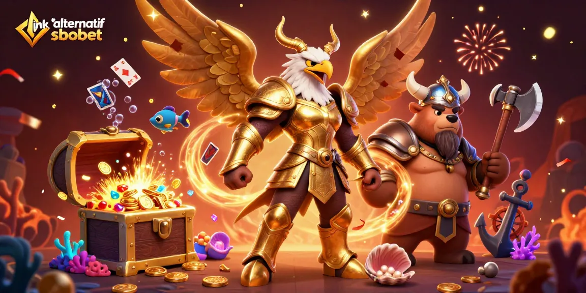 Engage with link alternatif sbobet through explosive winnings in a vibrant Viking-themed casino scene.