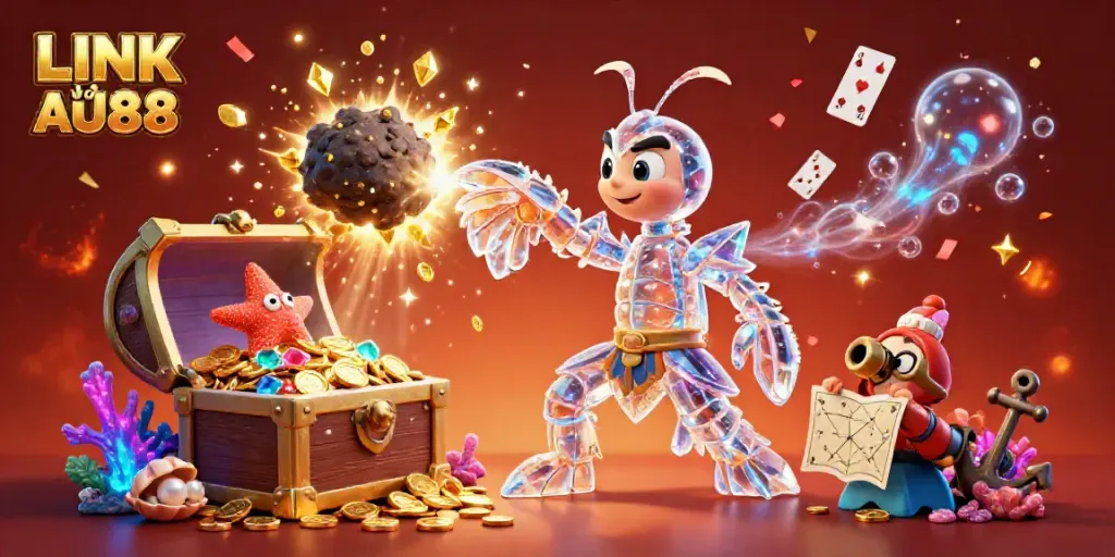 Experience thrills with LINK VÀO AU88 in a vibrant underwater casino adventure full of treasures and excitement.
