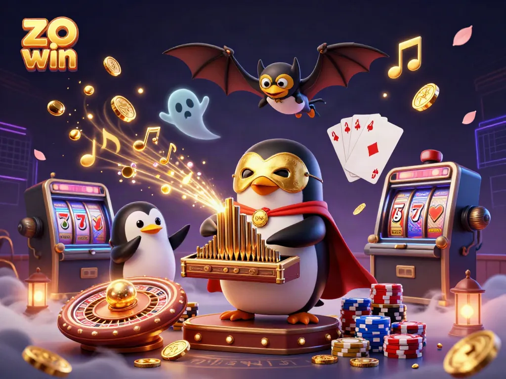 Engage in thrilling gameplay at Zo Win with dynamic casino elements like golden coins, roulette wheels, and sports bets.