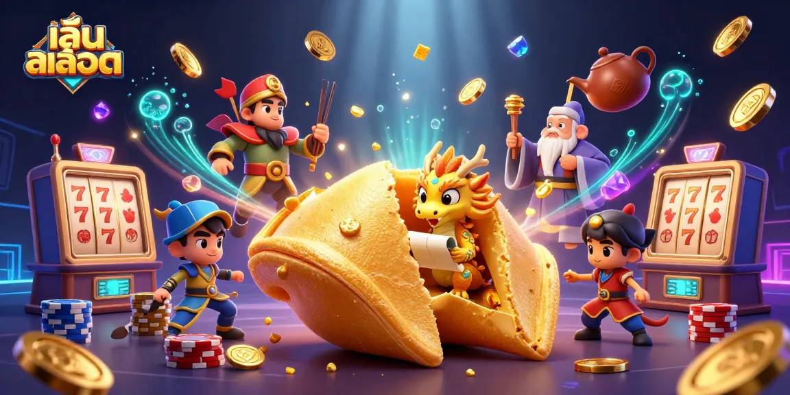 Experience the thrill of เล่นสล็อต with vibrant golden symbols and characters in a dynamic casino scene.