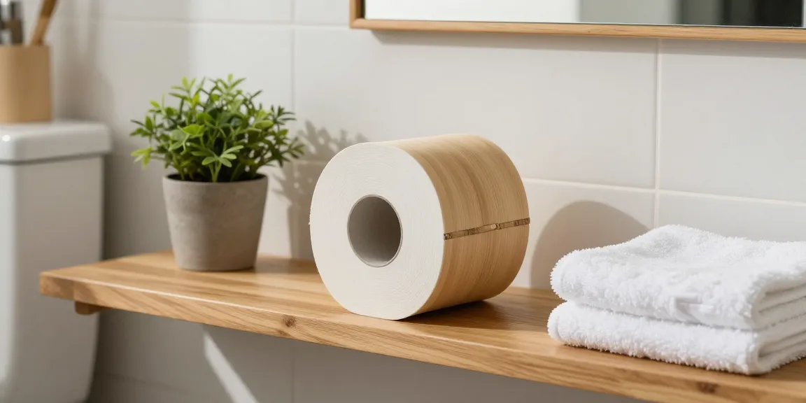 Experience luxury and sustainability with Bamboo Loo Roll showcased in an eco-friendly bathroom.