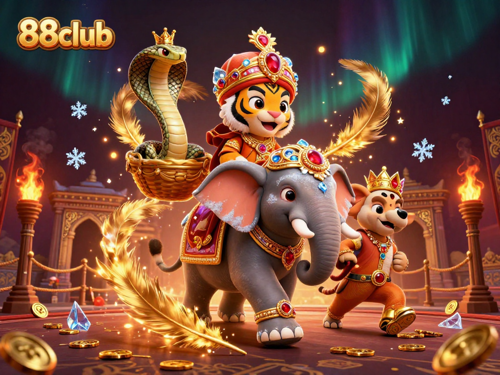 Engage with thrilling games at 88club, featuring dynamic casino elements and vibrant characters.