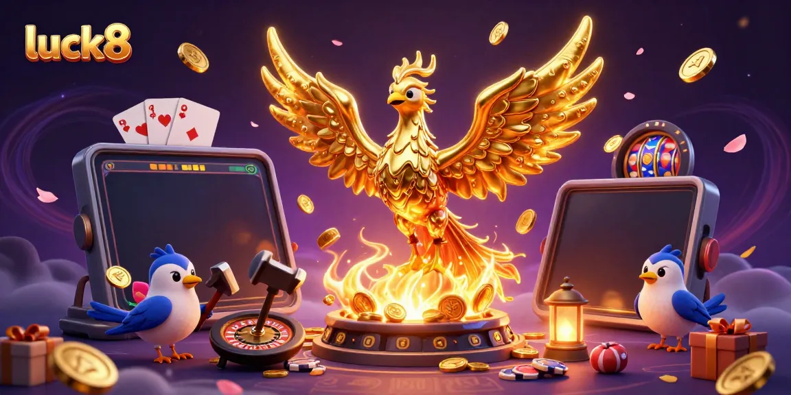 Experience the thrill of luck8 with molten phoenix and exciting casino elements in 3D.