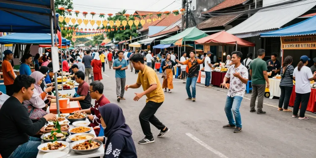 Lampung vendors at Siger Fest celebrating local culture on lornematthews.com.