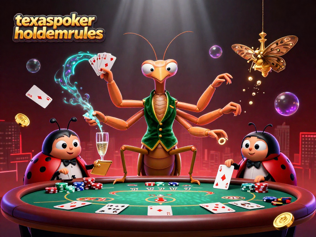 Engage in strategic poker play with texaspokerholdemrules, showcasing animated characters at a vibrant poker table.