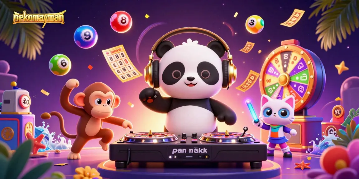 Engage with the vibrant nekomayman scene featuring lively characters in a dynamic casino atmosphere.