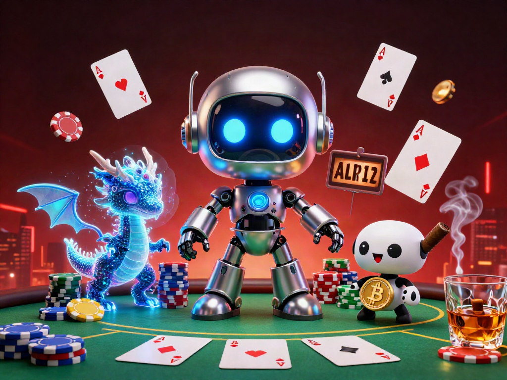 Engage with legionbet as you strategize and play poker amidst vibrant casino characters and elements.
