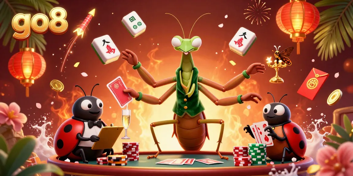 Experience high-stakes gaming at GO8's dazzling casino, where vibrant characters and dynamic elements create exhilarating action.