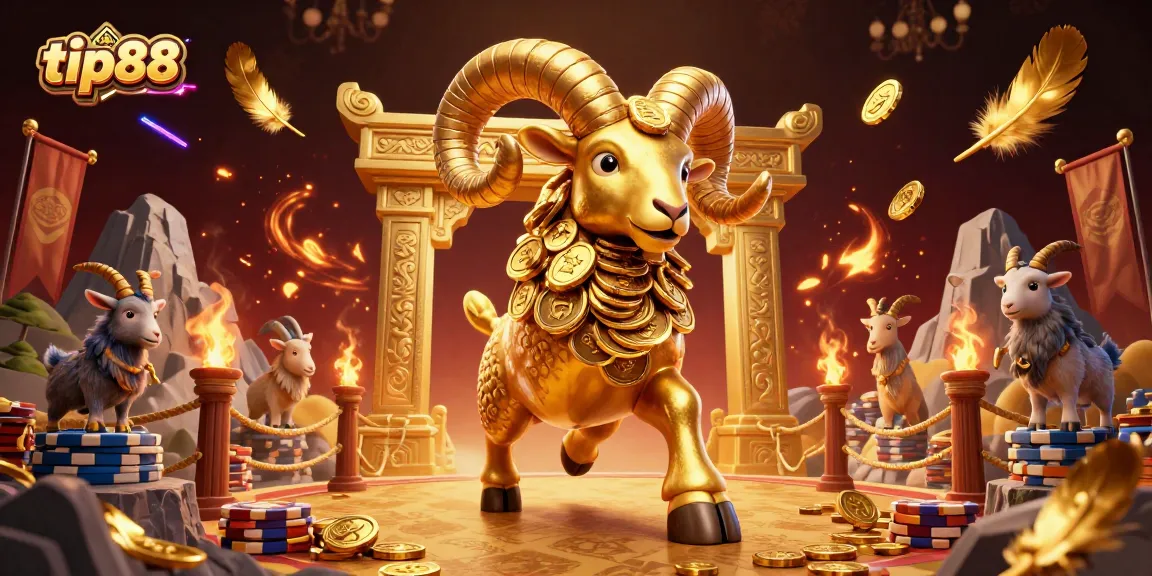 Experience thrilling bets with tip88, surrounded by gold coins and vibrant casino elements.