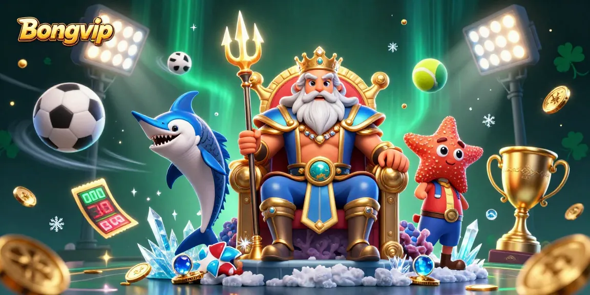Bongvip enhances your gameplay with a vibrant scene showcasing winning sports bets and festive elements.
