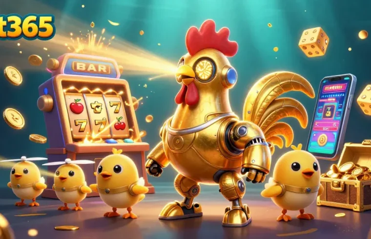 Engage in thrilling bets with bet365 as vibrant 3D characters and casino symbols create an exciting atmosphere.